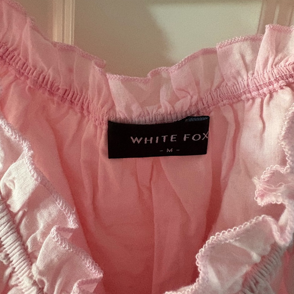 Pink Ruffled Romper- White Fox - Picture 3 of 4